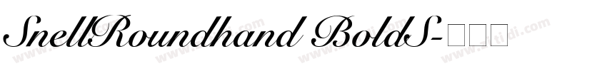 SnellRoundhand BoldS字体转换 SnellRoundhand BoldS字体转换